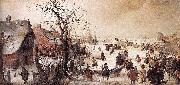 Hendrick Avercamp Winter Scene on a Canal France oil painting artist
